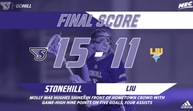 Stonehill Women's Lacrosse Highlights vs Long Island University; April 12, 2023