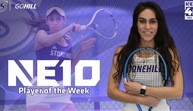 Stonehill's Cristina Solorzano Valencia Repeats as NE10 Player of the Week
